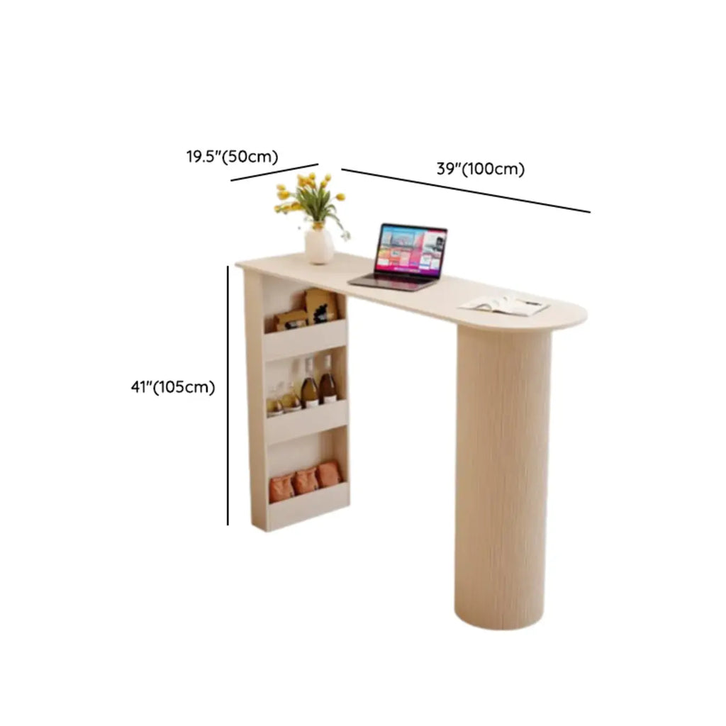 Modern Free Form White Stone Metal 3-Tier Shelf Bar Tables