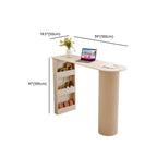 Modern Free Form White Stone Metal 3-Tier Shelf Bar Tables