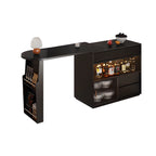 Modern Black Wood Convertible Space-Saving Storage Bar Tables