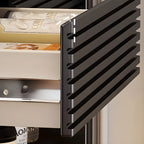 Modern Black Wood Convertible Space-Saving Storage Bar Tables