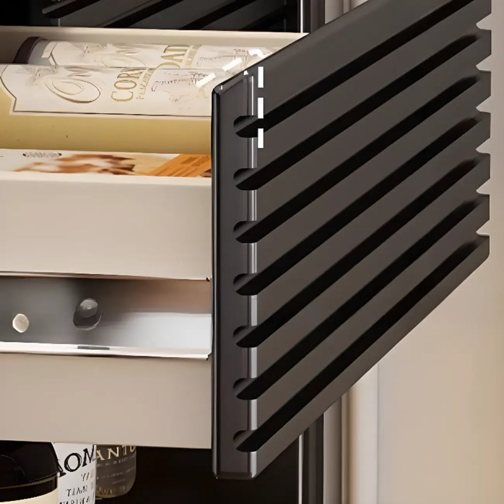 Modern Black Wood Convertible Space-Saving Storage Bar Tables