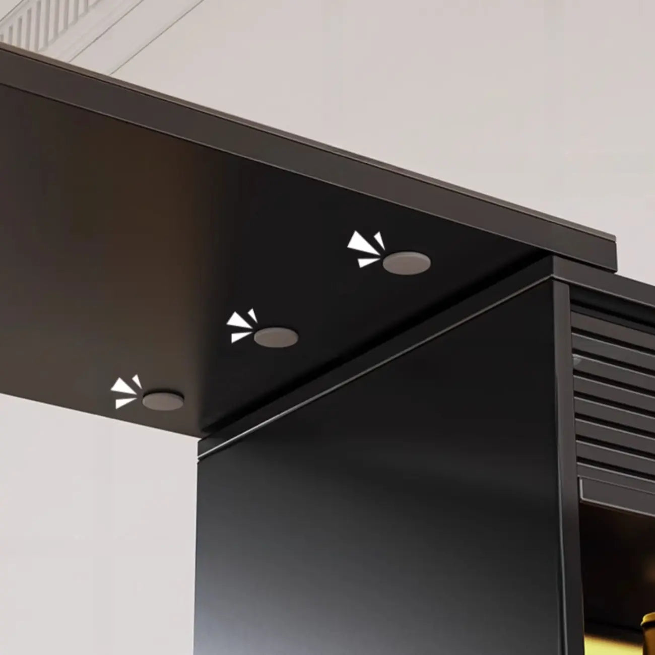 Modern Black Wood Convertible Space-Saving Storage Bar Tables