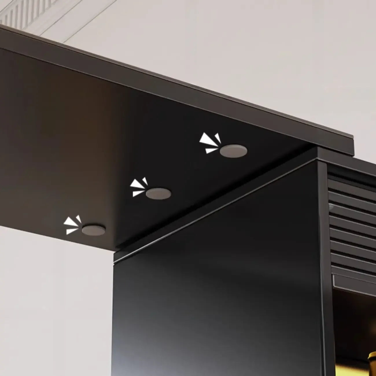Modern Black Wood Convertible Space-Saving Storage Bar Tables