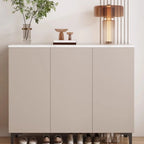 5-Tier Compact Modern Off-White Entryway Shoe Cabinet