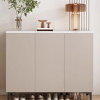 5-Tier Compact Modern Off-White Entryway Shoe Cabinet