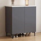 5-Tier Compact Modern Off-White Entryway Shoe Cabinet