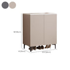 5-Tier Compact Modern Off-White Entryway Shoe Cabinet