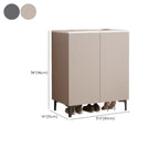 5-Tier Compact Modern Off-White Entryway Shoe Cabinet