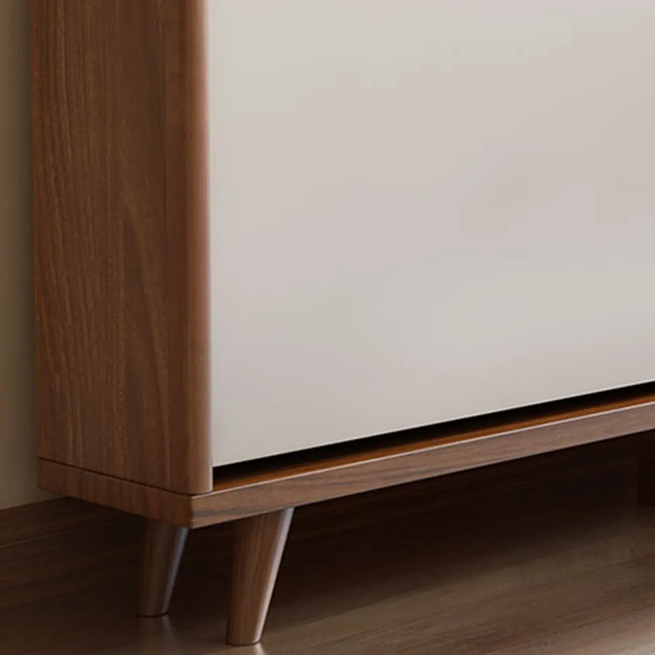 3-Tier Drop-Front Wood Entryway Shoe Storage