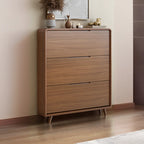 3-Tier Drop-Front Wood Entryway Shoe Storage