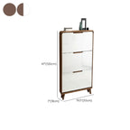 3-Tier Drop-Front Wood Entryway Shoe Storage