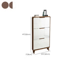 3-Tier Drop-Front Wood Entryway Shoe Storage