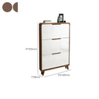 3-Tier Drop-Front Wood Entryway Shoe Storage