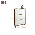 3-Tier Drop-Front Wood Entryway Shoe Storage