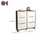 3-Tier Drop-Front Wood Entryway Shoe Storage