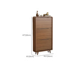 3-Tier Drop-Front Wood Entryway Shoe Storage