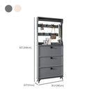 Drop-Front Adjustable Modern White Wood Narrow Shoe Cabinet