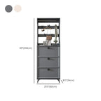 Drop-Front Adjustable Modern White Wood Narrow Shoe Cabinet