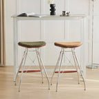 Adjustable Metal Frame Knitting Cushion Backless Bar Stool