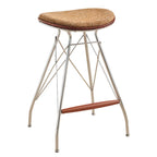 Adjustable Metal Frame Knitting Cushion Backless Bar Stool