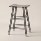 Saddle Acrylic Counter Height Backless Bar Stools