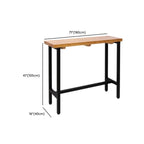 French Country Natural Wooden Iron Trestle Bar Tables