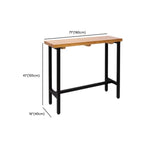 French Country Natural Wooden Iron Trestle Bar Tables