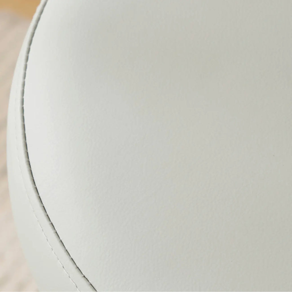 Natural Wood Round Leather Swivel Bar Stools