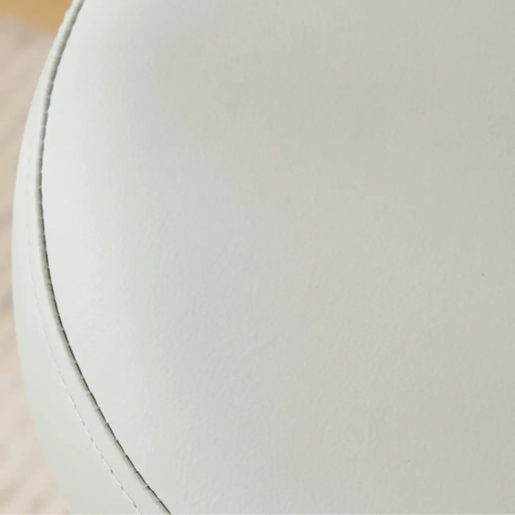Natural Wood Round Leather Swivel Bar Stools