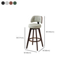 Natural Wood Round Leather Swivel Bar Stools