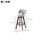 Natural Wood Round Leather Swivel Bar Stools