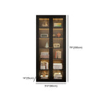 Contemporary Black Metal Bookcase with Glass Doors