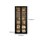 Contemporary Black Metal Bookcase with Glass Doors