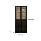 Contemporary Black Metal Bookcase with Glass Doors