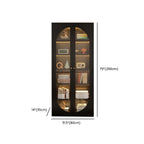 Contemporary Black Metal Bookcase with Glass Doors
