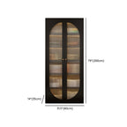 Contemporary Black Metal Bookcase with Glass Doors
