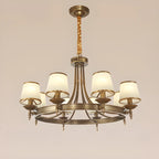 Adjustable Metal Vintage Hoop Chandelier with Shade