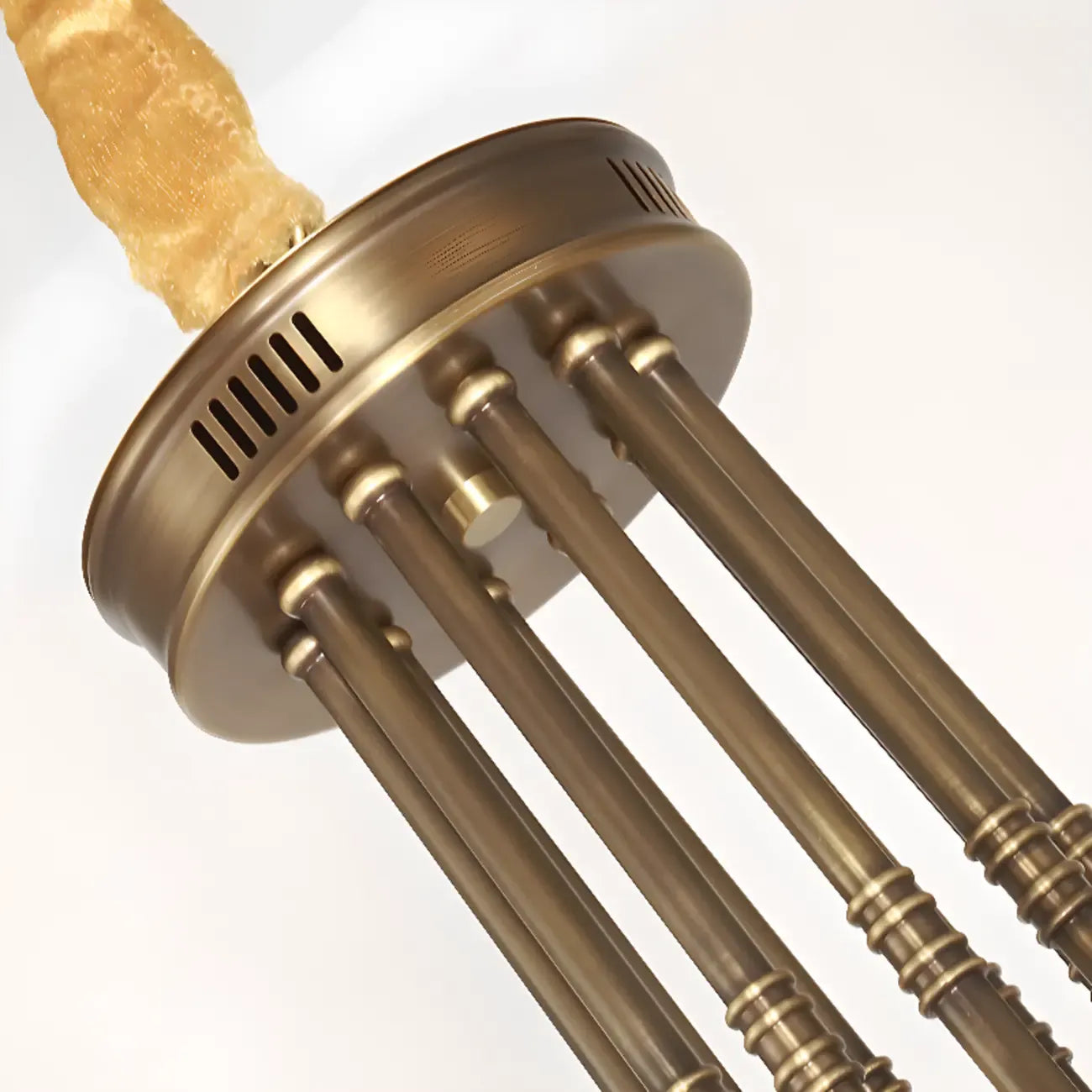 Adjustable Metal Vintage Hoop Chandelier with Shade