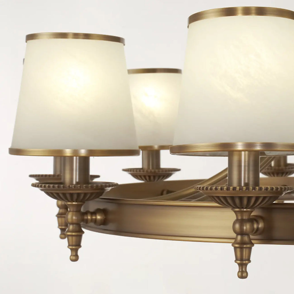 Adjustable Metal Vintage Hoop Chandelier with Shade