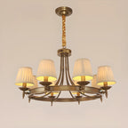 Adjustable Metal Vintage Hoop Chandelier with Shade