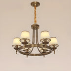 Adjustable Metal Vintage Hoop Chandelier with Shade