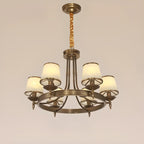 Adjustable Metal Vintage Hoop Chandelier with Shade