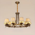 Adjustable Metal Vintage Hoop Chandelier with Shade