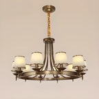 Adjustable Metal Vintage Hoop Chandelier with Shade