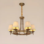 Adjustable Metal Vintage Hoop Chandelier with Shade