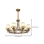 Adjustable Metal Vintage Hoop Chandelier with Shade