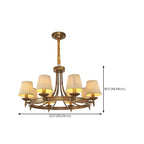 Adjustable Metal Vintage Hoop Chandelier with Shade