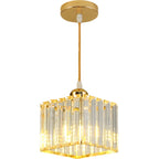 Art Deco Gold Metal Crystal Geometric Pendant Light