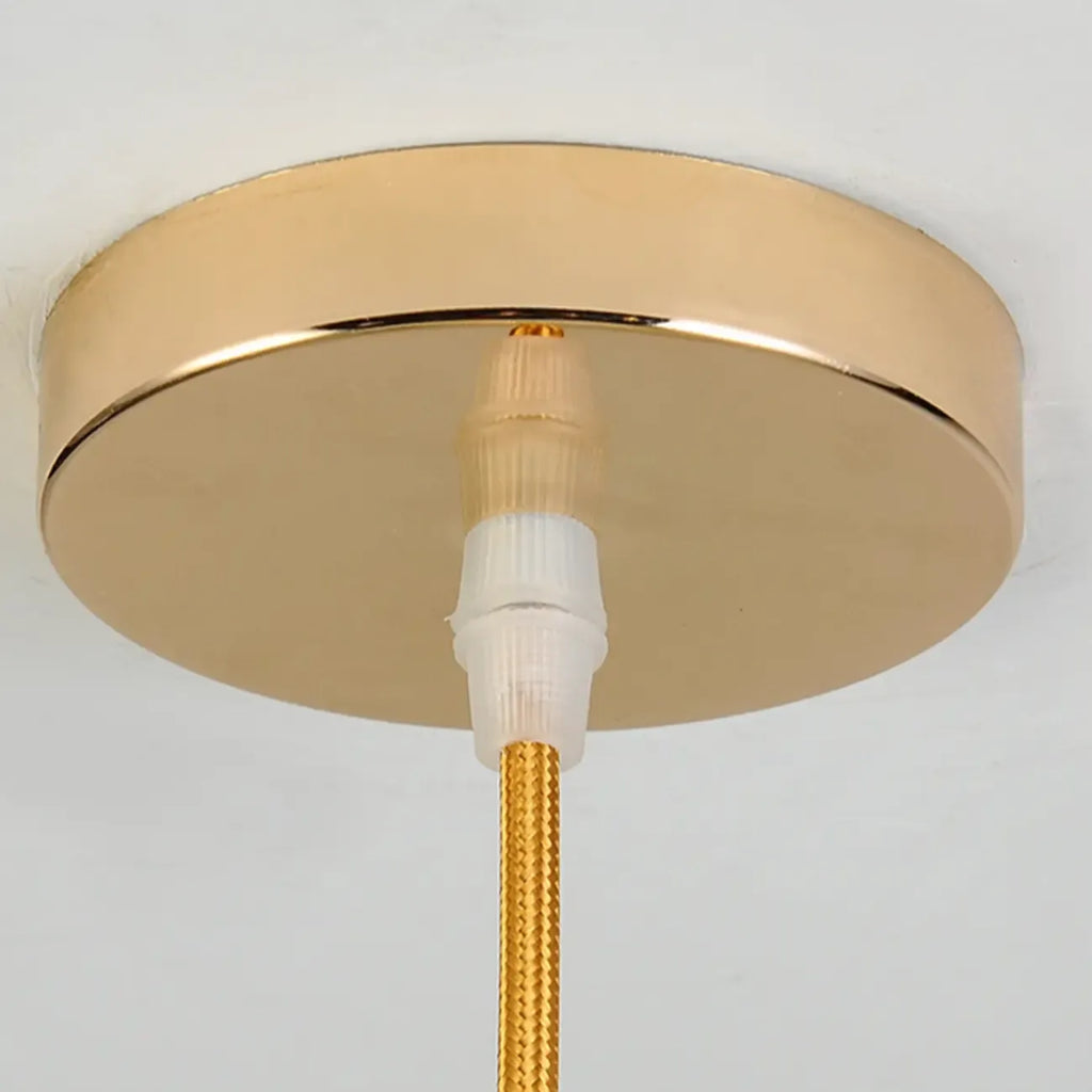 Art Deco Gold Metal Crystal Geometric Pendant Light
