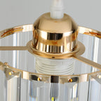 Art Deco Gold Metal Crystal Geometric Pendant Light